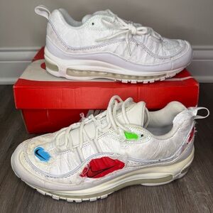 Nike Air Max 98 LX Cut Away White Multicolor Sneakers